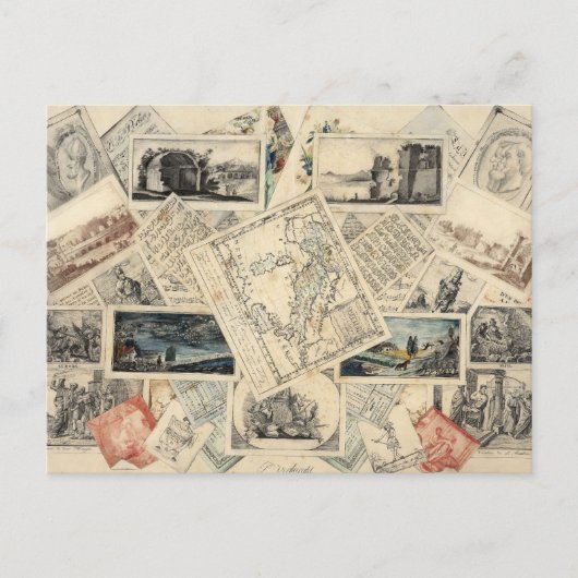 イタリアの地図のトロンプ・ロエ | ペニス・バーバート ポストカード (正面)