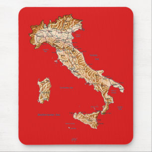 イタリアの地図のマウスパッド マウスパッド