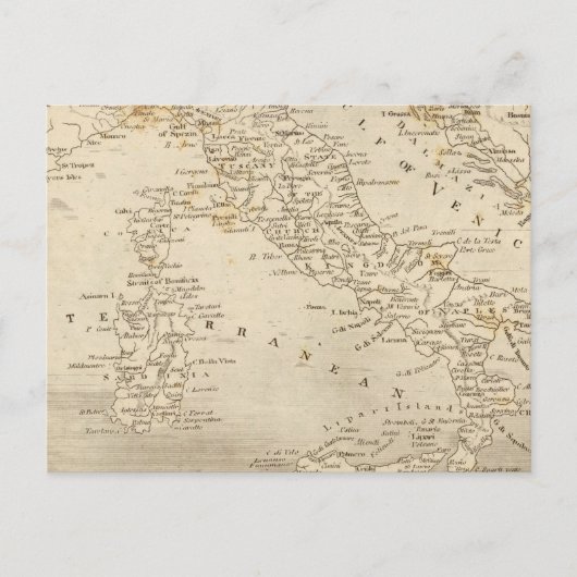 イタリアの地図はアーロウスミスによる ポストカード (正面)
