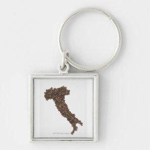 イタリアの地図はコーヒー豆の作りました キーホルダー