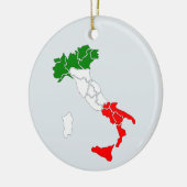 イタリアの地図オーナメント。 セラミックオーナメント (左)