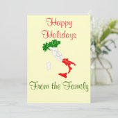 イタリアの地図クリスマスカード シーズンカード (スタンド正面)