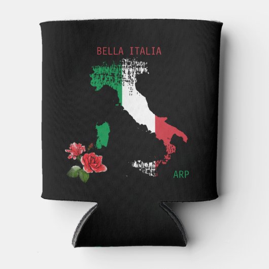 *~*イタリアの地図サルティ・イタリアイタリアン語 缶クーラー (正面)