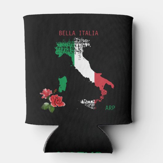 *~*イタリアの地図サルティ・イタリアイタリアン語 缶クーラー (裏面)