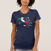 イタリアの地図シチリアことわざエレガント脚本 Tシャツ (正面)