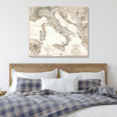 イタリアの地図バイスティエラー キャンバスプリント (インサイチュ (寝室))