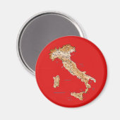 イタリアの地図マグネット マグネット (正面/裏面)