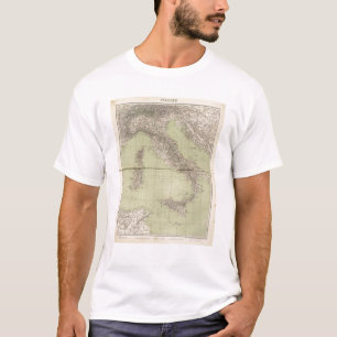 イタリアの地図書の地図 Tシャツ