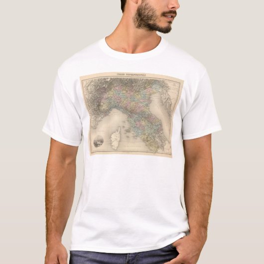 イタリアの地図2 Tシャツ (正面)