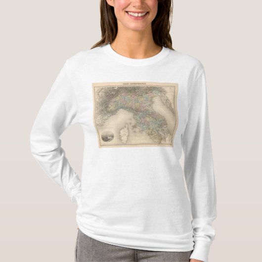 イタリアの地図2 Tシャツ (正面)