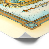 "イタリアの地図" "イタリアの地図" ポスター (角)