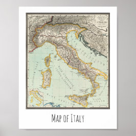 イタリアの地図 イタリア ポスター