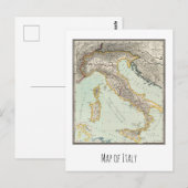 イタリアの地図 イタリア ポストカード (正面/裏面)