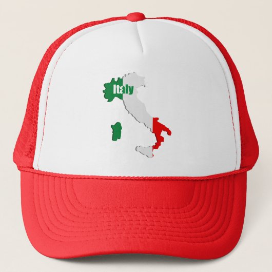 イタリアの地図 キャップ (正面)