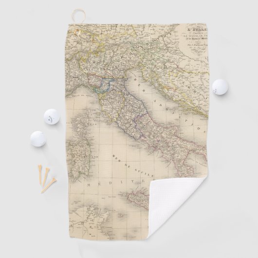 イタリアの地図 ゴルフタオル (インサイチュ)