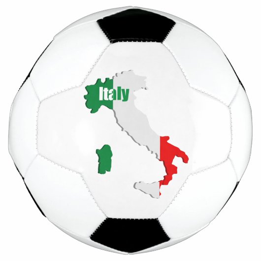 イタリアの地図 サッカーボール (正面)