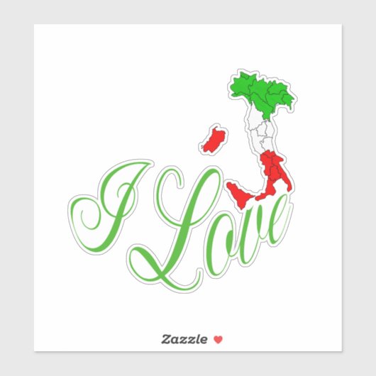 イタリアの地図 シール (シート)