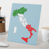 イタリアの地図。スカルプチャー 台座サイン (インサイチュ)