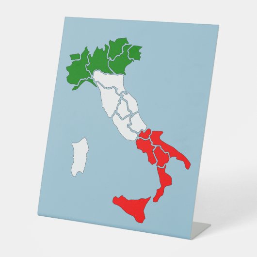 イタリアの地図。スカルプチャー 台座サイン (正面)