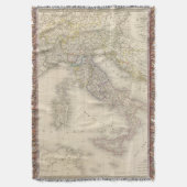 イタリアの地図 スローブランケット (正面縦)