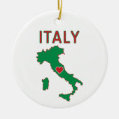 イタリアの地図 セラミックオーナメント (正面)