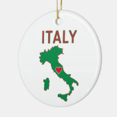 イタリアの地図 セラミックオーナメント (左)