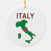 イタリアの地図 セラミックオーナメント (裏面)