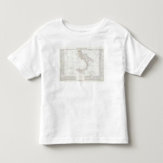 イタリアの地図 トドラーTシャツ (正面)