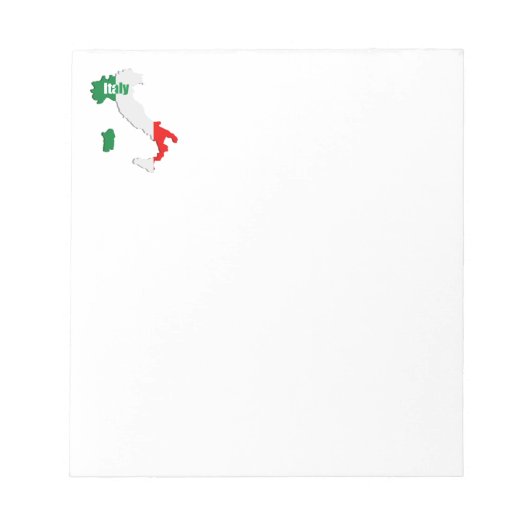 イタリアの地図 ノートパッド (正面)