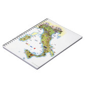 イタリアの地図 ノートブック (左側)