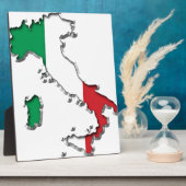 イタリアの地図 フォトプラーク (側面)