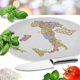 イタリアの地図「ブーツの根っこ」 カッティングボード