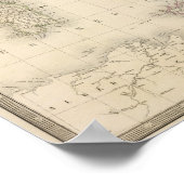 イタリアの地図 ポスター (角)