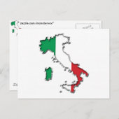 イタリアの地図 ポストカード (正面/裏面)