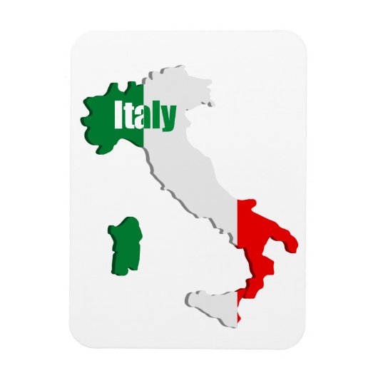 イタリアの地図 マグネット (縦)