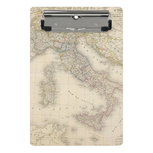 イタリアの地図 ミニクリップボード (正面)