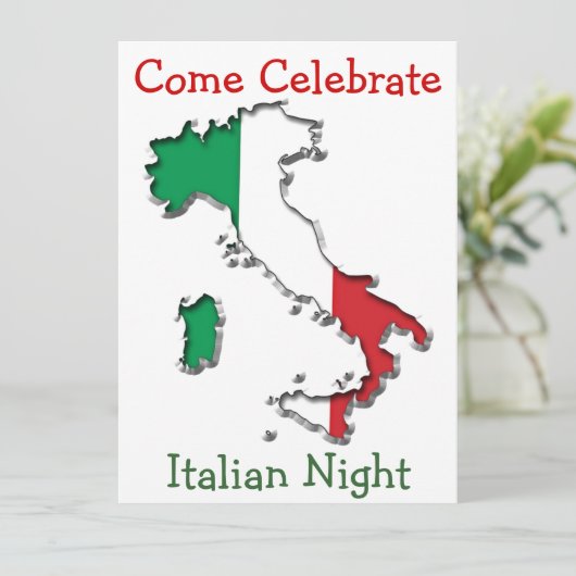 イタリアの地図 招待状 (スタンド正面)