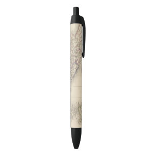 イタリアの地図 黒ボールペン