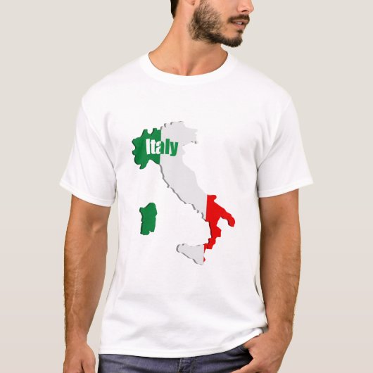イタリアの地図 Tシャツ (正面)