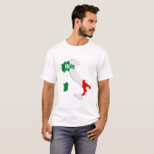 イタリアの地図 Tシャツ (正面フル)