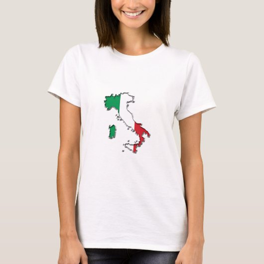 イタリアの地図 Tシャツ (正面)