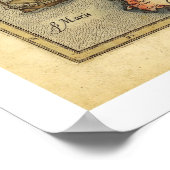 イタリアの地図byオルテリアス1570 ポスター (角)