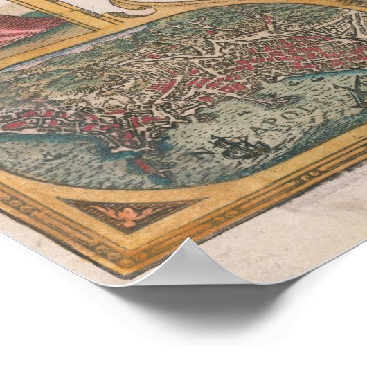 イタリアの地図by Cornelis II Danckerts 1640 ポスター (角)