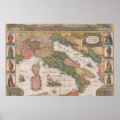 イタリアの地図by Cornelis II Danckerts 1640 ポスター (正面)