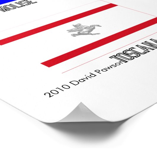 イタリアの地域国旗 ポスター (角)