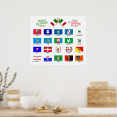 イタリアの地域国旗 ポスター (キッチン)