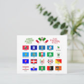 イタリアの地方旗 ポストカード (スタンド正面)