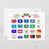 イタリアの地方旗 ポストカード (正面/裏面)