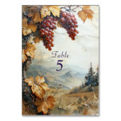 イタリアの地方 ワイナリーのブドウの木 テーブルナンバー (裏面)