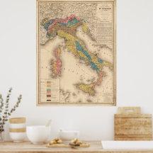 イタリアの地質図1844